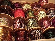 spools of sequins