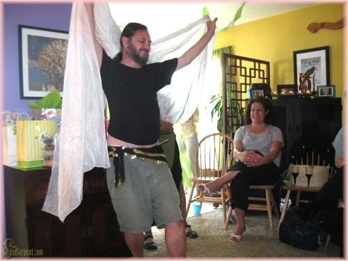 Michael Baxter bellydancing!